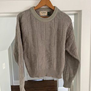 L.L. Bean Vintage Grey Sweater 100% Cotton